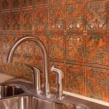 We carry a small collection of copper panels and copper backsplash sheets, available in multiple patina hues, like bright azul blues and mottled deep blacks. Copper Backsplash Panels Whaciendobuenasmigas