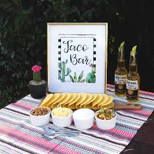 Cactus Taco Bar Table Sign Taco Baby Shower Mexican Baby Shower Mexican Party Theme