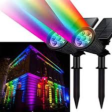 Bring a festive glow to your outdoor space with the. Amazon Com Okeer Solar Spotlights Outdoor 7 Led Waterproof 7 Color Multi Color Solar Garden Lights For The Patio Gard Solar Lights Garden Solar Lights Lights