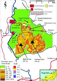 Kubah is mostly covered by mixed dipterocarp forest, but it also has one of the widest. Map Showing The Locations Of Sampling Areas In Niah National Park Download Scientific Diagram