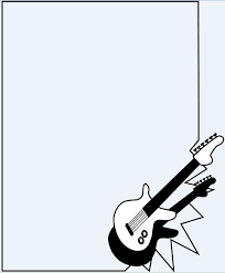 Black And White Electric Guitar Clipart Guitar Free Stock Photo Illustration Of A Blank Frame Border With An Electric Guitar 8492 Music Classroom Decor Clip Art Borders Clip Art
