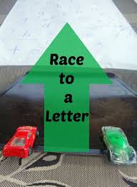 Preschool Learning Race To A Letter True Aim Preschool Reading Activities Letter Activities Preschool Preschool Letters