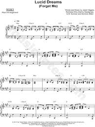 Kimbo Lucid Dreams Sheet Music Piano Solo In F Minor Download Print Sku Mn0184964