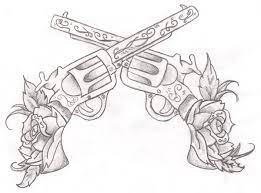 Artist artwork design drawing gun piece tattoo tattooart tattoodrawing guntattoo guntattoodesign art side tattooartist tattoodesign. Two Crossing Rose Guns Tattoo Design By Xnolovechaosx