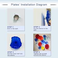 An authentic murano glass chandelier is a real work of art, and its value is preserved forever. Modern Abstract Glass Wall Light Murano Glass Flower Wall Art Blue Colored Hand Blown Glass Plates For Wall Hanging Big Discount 397779 Ideasystem