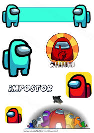 Topo De Bolo Among Us Para Imprimir Em 2020 Adesivos Bonitos Topo De Bolo Personalizado Bolo Com Plaquinhas