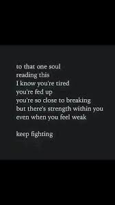 Keep Fighting Don T Give Up Peptalk Teksten