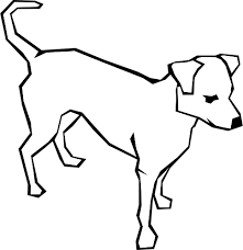Part of a collection of dog clip art line drawings, available for license. Vector Line Drawing Of A Dog Free Svg