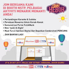 You have already voted for this video. Berita Harian Pa Twitter Jom Beramai Ramai Ke Ruang Pameran Nstp Di Karnival Jom Heboh Angsana Johor Bahru Pada 27 28 Oktober Ini Jomheboh Nstp Fullamark Https T Co Ut8ddffb8m