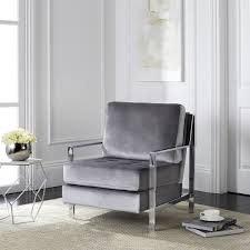 Fox6279c Accent Chairs Furniture By Safavieh Accent Chairs Living Room Chairs Light Grey Accent Chair