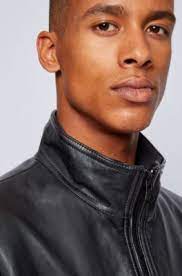 Find great deals on ebay for pullover leather shirt. Men S Leather Jackets Stand Collar Hugo Boss