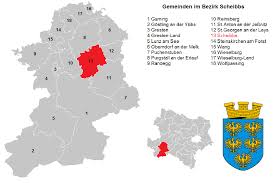 Scheibbs is a town in austria in the scheibbs district of lower austria. Datei Gemeinden Im Bezirk Scheibbs Png Wikipedia