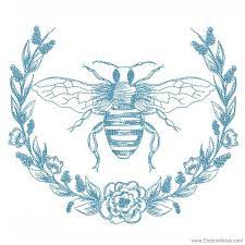 Tiger, bee and peony flowers embroidery patches elements for textile design. Queen Bee Machine Embroidery Design 5x7 6x11 And Etsy In 2021 Machine Embroidery Designs Machine Embroidery Embroidery Designs