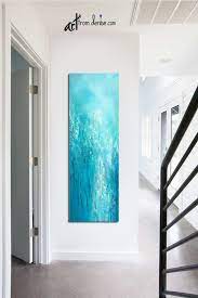 Tall Vertical Blue Wall Art Teal Turquoise Aqua Gray White Etsy Blue Wall Art Original Wall Art Large Wall Art
