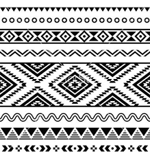 Black And White African Print Png Tribal Seamless Pattern Aztec Black And White Vector Image On Vectorstock Geometric Pattern Art Pattern Art Mexican Pattern