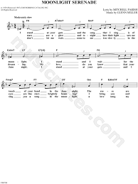 Find your perfect arrangement and access a variety of transpositions so you can print and play instantly, anywhere. Glenn Miller Moonlight Serenade Sheet Music Leadsheet In F Major Transposable Download Print Sku Mn0036358