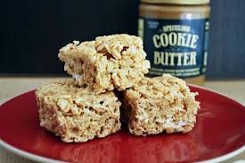 Cookie Butter Crispy Treats Rice Krispie Treats Rice Krispies Butter Cookies Recipe