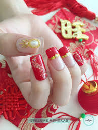 Chinese New Year Nail Art Cny Manicure New Years Nail Art Nails New Year S Nails