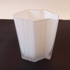 Antique/vintage 14 white bristol satin glass urn vase w/hand painted gold leaf. Tapio Wirkkala Iittala 3503 Rare Vase Vintage 1961 1965 Etsy Glass Glass Blowing Frosted Glass