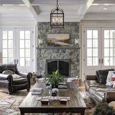 Fireplace In Between Patio Doors Design Pictures Remodel Decor And Ideas Light Fixture Traditional Family Rooms Living Room Furniture Layout Family Room