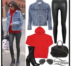 Sweater And Jean Jacket Outfits With Leggings Fab Clothing Celebrity Outfits