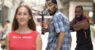 J r smith lebron meme. Lebron S Furious Reaction To J R Smith S Game Changing Mistake Became First Finals Meme 9gag