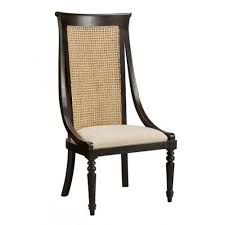 Black Wood Cane Tall Back Accent Chair Host Chairs Farmhouse Chairs Accent Chairs For Sale