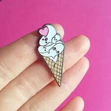 Ghost Cone Kawaii Ghost Ice Cream Cone Glitter Hard Enamel Etsy Hard Enamel Pin Enamel Pins Soft Enamel