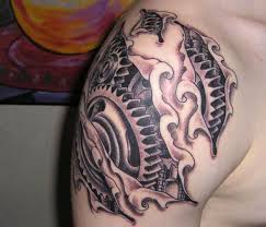 Torn Skin Gears Gear Tattoo Ripped Skin Tattoo Shoulder Armor Tattoo