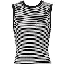 Black And White Striped Tank Top Women S T By Alexander Wang Women S Twisted Back Striped Tank 160 Liked On Polyvore Featuring Top White Stripes Top Striped Tank Top Sleeveless Tank Top