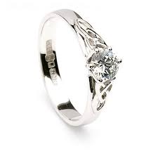 Trinity Knot Engagement Ring With Solitaire Diamond Celtic Engagement Rings Celtic Wedding Rings Celtic Engagement Rings Irish