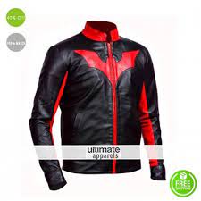 Batman Beyond Bruce Wayne Biker Red Contrast Jacket Jackets Leather Jacket Black Leather Jacket
