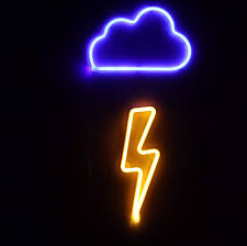 Usb led neon sign light beer bar bedroom wall decor art xmas party holiday gifts. Neon Signs 2 Packs Blue Cloud Warm White Lightning Bolt Battery And Usb Powered Wall Art Led Decorative Night Lights For Bedroom Kids Gifts Cldb Lnb Buy Online In Bahamas At Bahamas Desertcart Com Productid 126781061