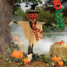 Plow & Hearth PHC100 Oversized Scarecrow Halloween Stake, 17 in L, 75 in H,  Outdoor