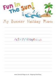 Sometimes it's helpful to clarify which items need to happen each morning (like packing a lunch or filling your backpack), afternoon (like finishing homework or doing chores), and evening (like picking out clothes for the next day or planning the next day's schedule). Summer Holiday Plans Printable