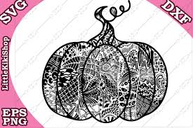 Download Zentangle Pumpkin Graphic By Littlekikishop Creative Fabrica PSD Mockup Templates