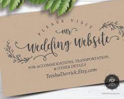 Wedding Website Card Template Instant Download Pdf Editable Etsy Wedding Website Card Wedding Website Wedding Invitation Inserts
