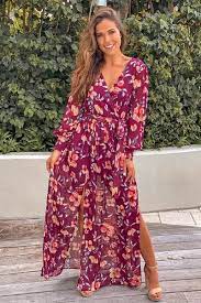Burgundy Floral Maxi Dress Maxi Dress Floral Maxi Dress Maxi Dress Wedding