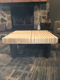 large 36 x36 x4 plywood strip top coffee table coffee table dinning table table