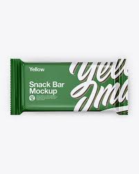 Glossy Snack Bar Mockup Top View In Flow Pack Mockups On Yellow Images Object Mockups In 2020 Free Psd Mockups Templates Mockup Free Psd Psd Mockup Template