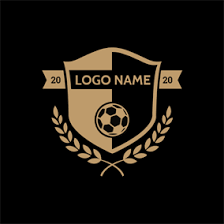 Make a football logo design using the logo maker. Black Badge And Yellow Football Logo Design Football Logo Design Fitness Logo Design Logo Design