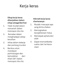 Pada umumnya instrumen yang banyak. Kerja Keras Tekun Ulet Dan Teliti Ppt Download
