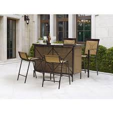 Mainstays Palmerton Landing 5 Piece Bar Height Patio Dining Set Seats 4 Outdoor Bar Furniture Bar Height Patio Set Patio Dining Set