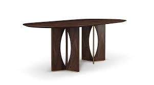 Rattan coffee table with leather binding and a glass top. Taylor Dining Table Wood Tailors Club Riveting Craftsmanship
