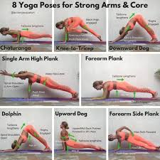 8 Yoga Poses For Strong Arms Abs Arm Workouts Easy Yoga Workouts Arm Yoga Ab And Arm Workout