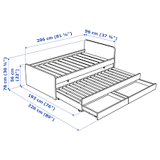 Ein bett mit bettkasten kann die maße eines einzelbettes von 90/100 x 200 cm haben oder in ein doppelbett von 180/200 x 200 cm integriert sein. Slakt Bettgestell Unterbett Aufbewahrung Weiss Ikea Osterreich