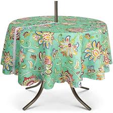 Fits properly and helps to protect from ultra violet rays, rain. Canora Grey Outdoor Tablecloth With Umbrella Hole And Zipper Spring Summer Waterproof Table Cover For Picnic Bbq Garden Wayfair