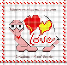 Plaid Tortues Brodees Tortue Love Animaux De Point De Croix Tortue Broderie