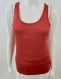 Nwt Majestic Filatures Size 2 Red Linen Tank Top Nwt