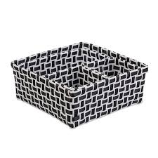 Haushaltswaren von weltbild erleichtern ihnen hausarbeiten aller art: Home Furniture Diy Home Storage Boxes Box Schwarz Weiss Grau Aufbewahrungskorbe 4er Set Geflochten Kunststoff Badkorb Mtmstudioclub Com